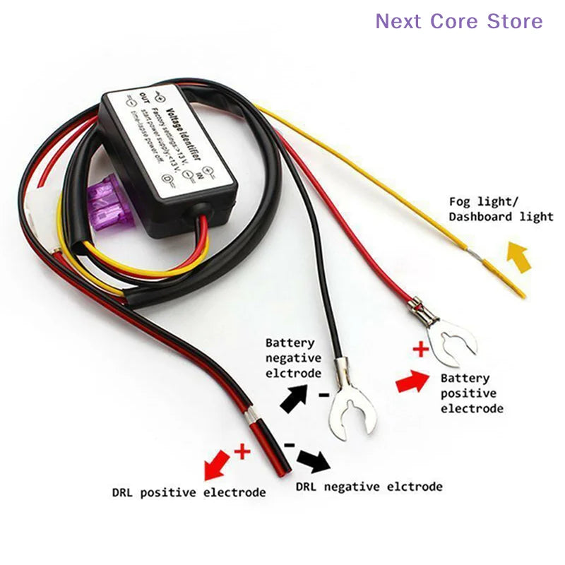 Car LED DRL Relay Controller Module – Auto ON/OFF 12V DRL Relay Controller HIP