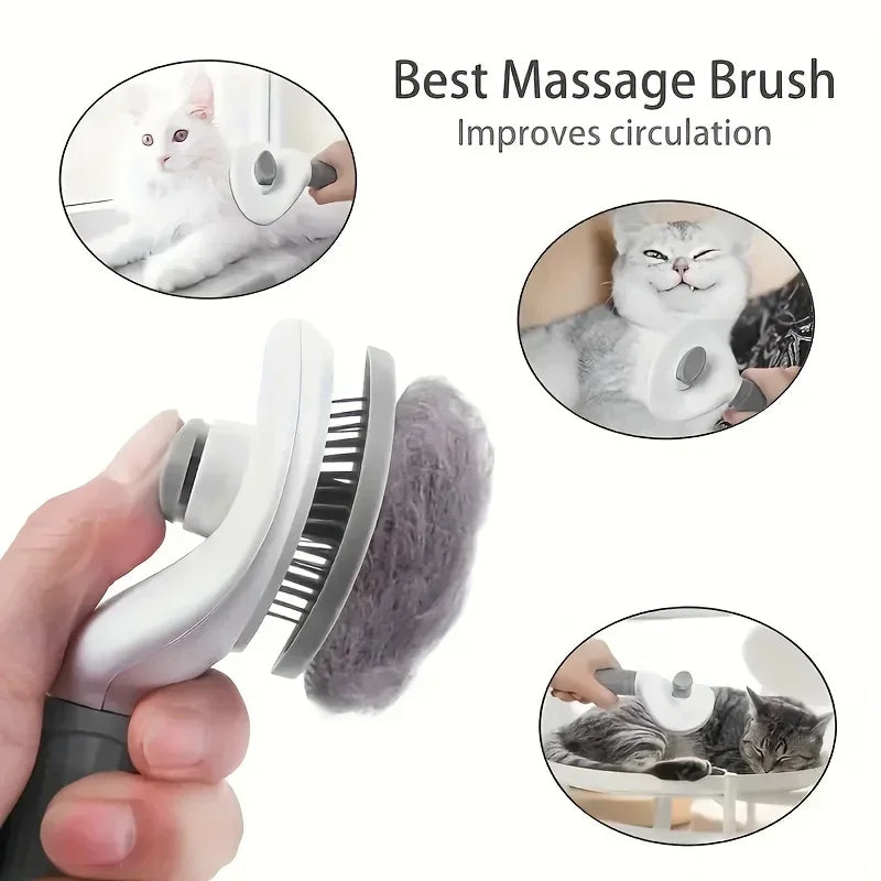 Self-Cleaning Pet Grooming Brush & Dematting Comb – Dogs & Cats Pet Grooming Brush HIP