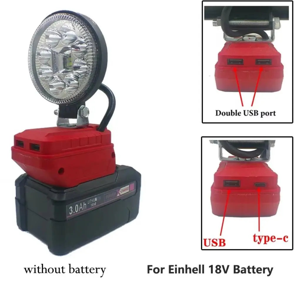 LED Work Light for Einhell 18V Battery – 16 LED Adjustable LED Work Light HIP