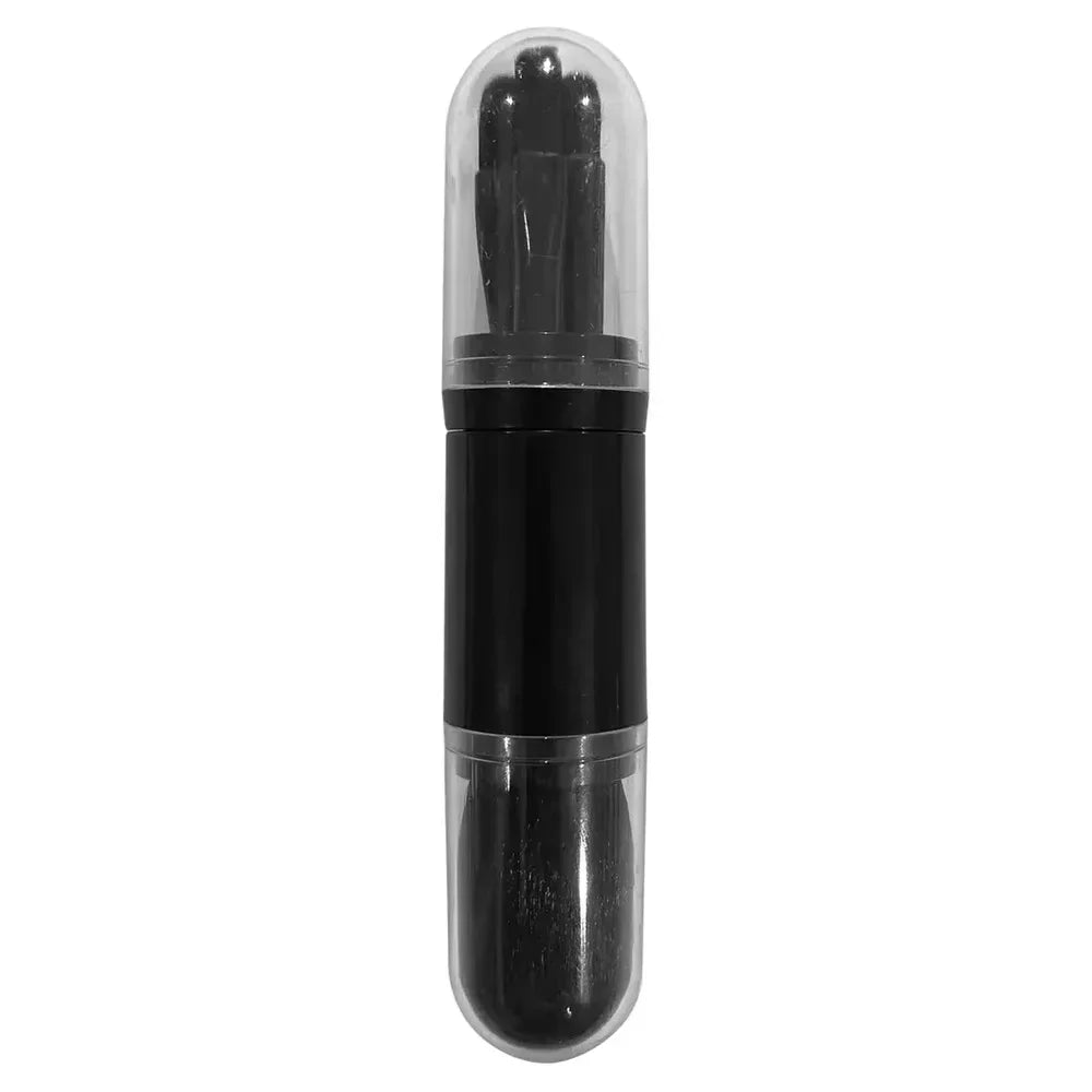 4-in-1 Retractable Travel Makeup Brush Set | Mini & Cute Travel Makeup Brush Set HIP C698-black