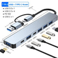 USB-C Hub 5Gbps | 4-in-1 to 7-in-1 Docking Station for Laptop USB-C Docking Hub HIP 7-IN-2