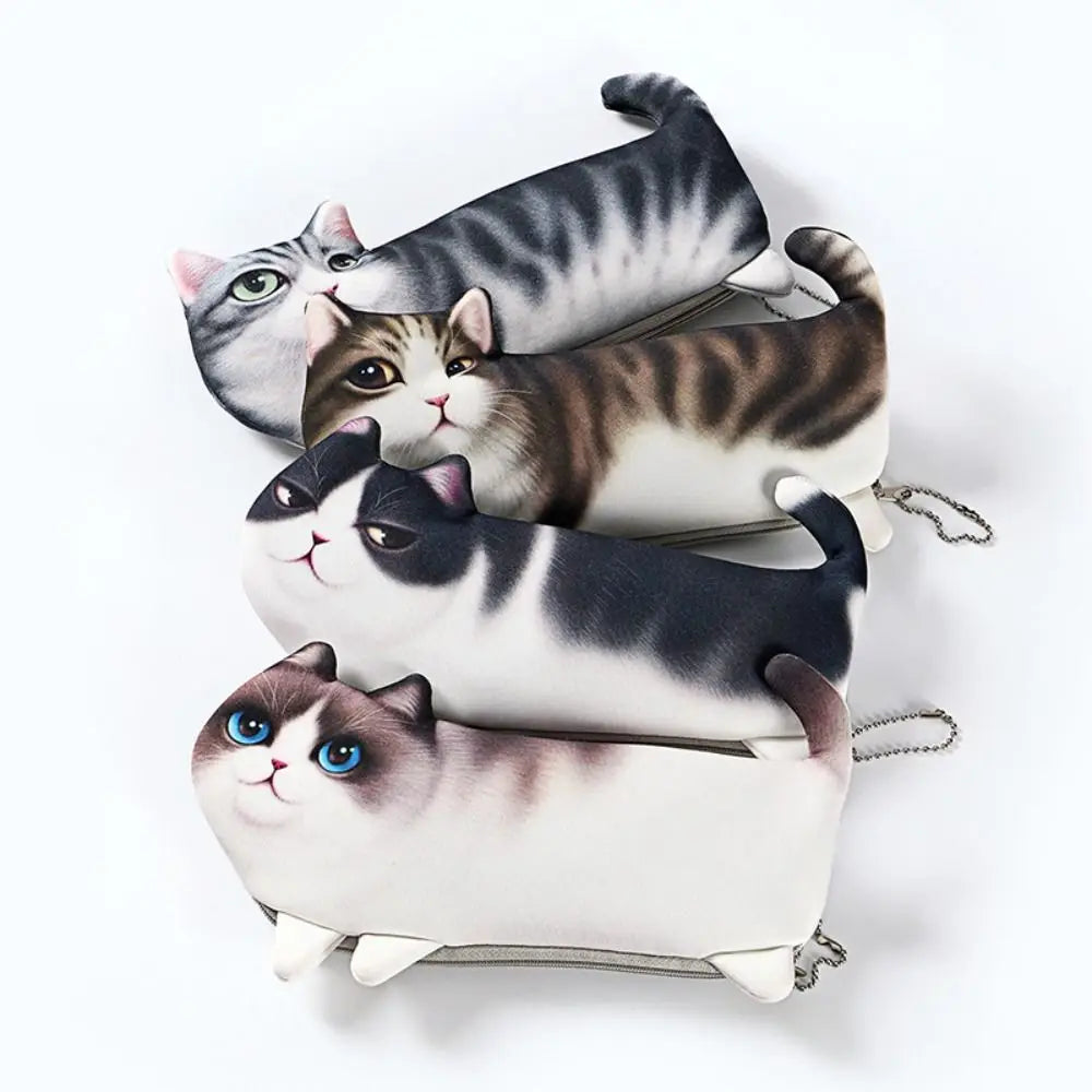 3D Cat Pencil Case – Large Capacity Pen Storage Bag Pencil Case HIP