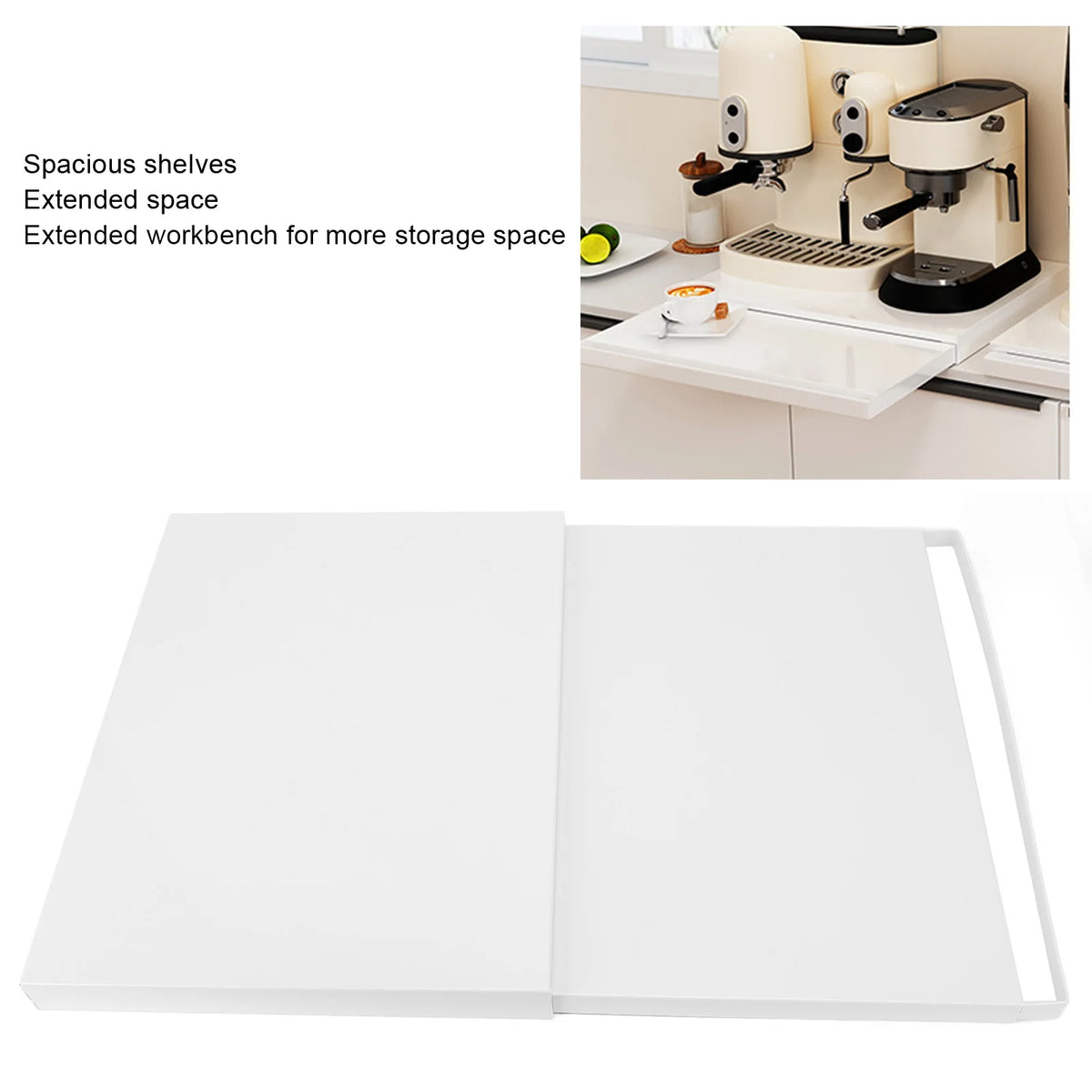 Countertop Storage Slider Space Saving Sturdy and Stable Microwave Oven Sliding Tray Wide Compatibility for Kitchen Appliances HIP