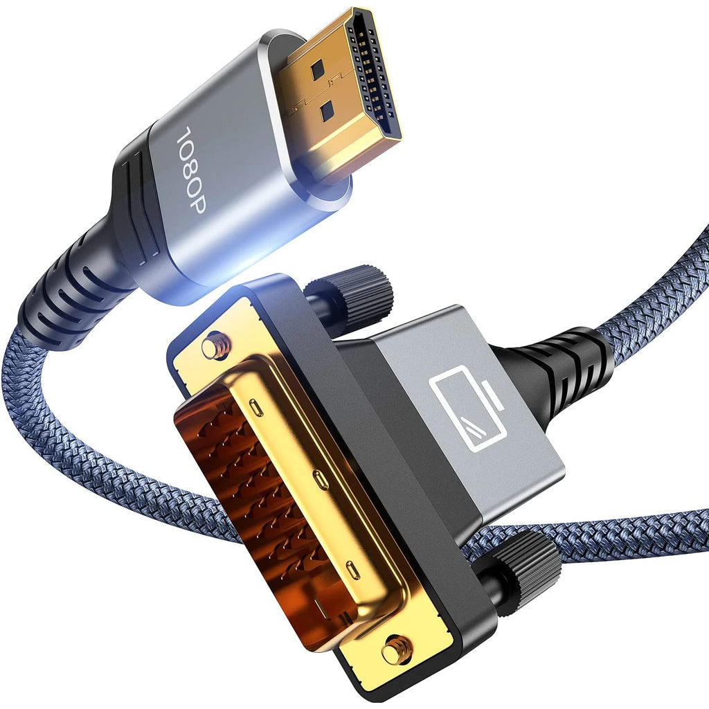 HDMI to DVI Bidirectional Adapter Cable – 1080p HD | HIP HDMI DVI Adapter Cable HIP GRAY 1.8m