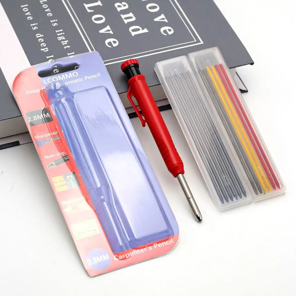 2.8mm Carpenter Mechanical Pencil with Built-In Sharpener Carpenter Marking Pencil HIP