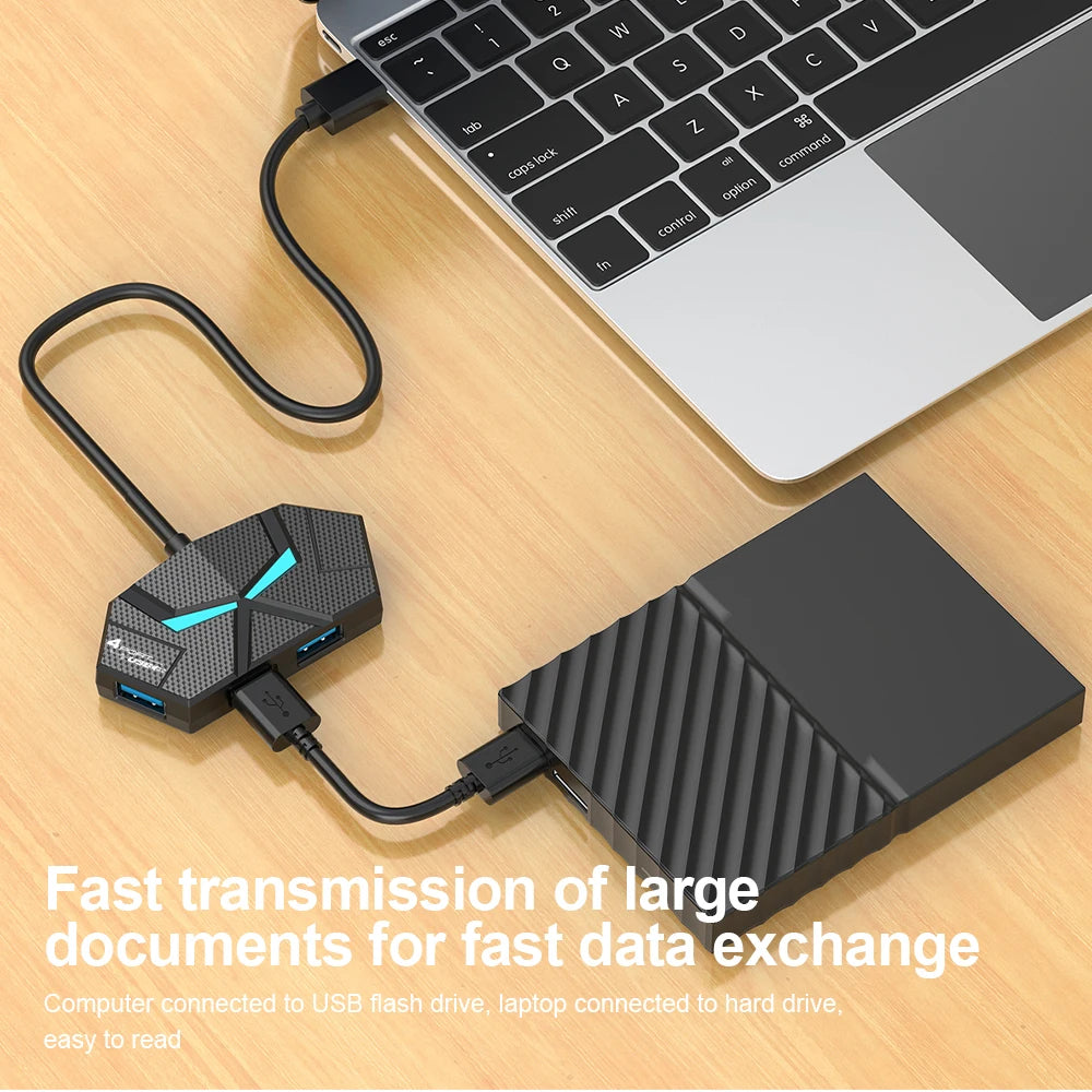 7-Port USB 3.0 Hub Splitter – 5Gbps & Type-C Power Supply USB Hub HIP