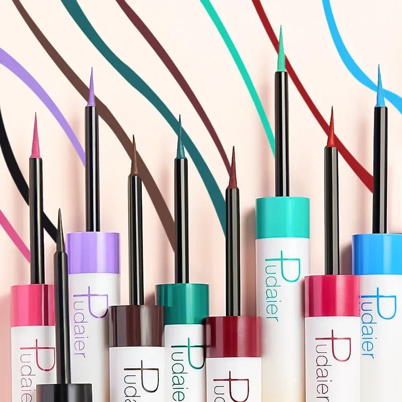 Colorful Eyeliner Pen Eyes Makeup White Pink Waterproof Liquid Color Eye Liner Pencil Matte Purple Pen 12 Color Make Up Cosmetic HIP
