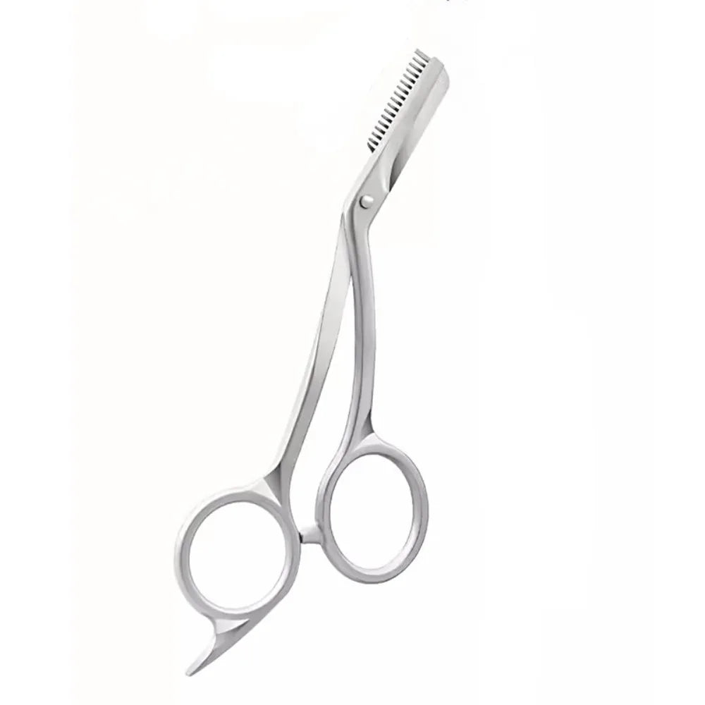 1Pc Stainless Steel Eyebrow Trimmer Scissors Precision Grooming Tool for Men & Women Effortless Knife Hair Removal Shaver Tool HIP Mirror Material
