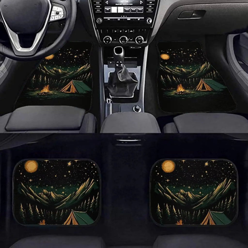 Car Floor Mats Set of 4 – Mountain Camping Anti-Slip Carpet Car Floor Mats HIP