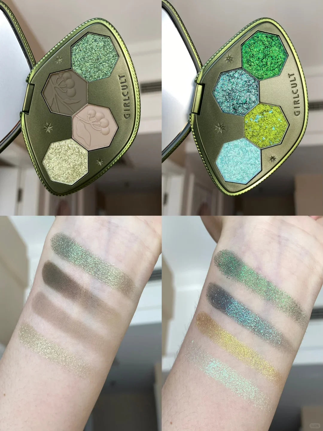 Girlcult 4-Color Eyeshadow Palette – Matte, Shimmer & Smoky Eyeshadow Palette HIP