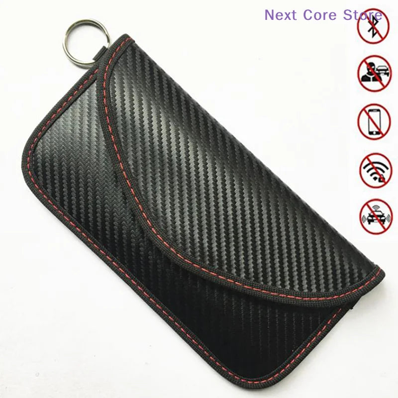 Black Faraday Signal Blocking Bag – Car Key & Phone Wallet Faraday Signal Bag HIP