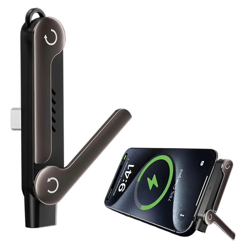 Foldable Phone Stand with USB-C OTG Adapter | Desktop Holder Phone Stand Adapter HIP