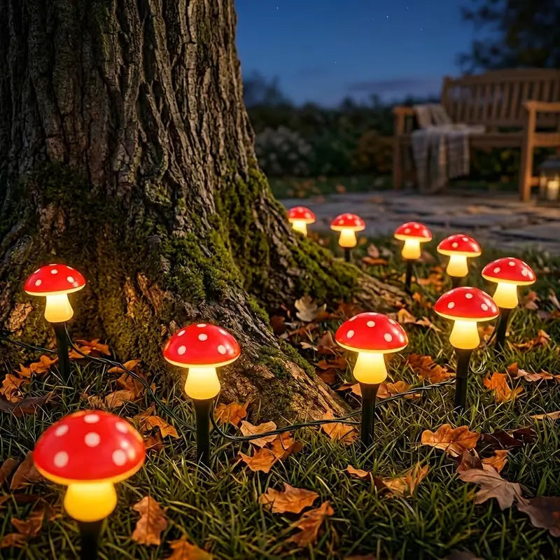 LED Solar Mushroom Garden Lights – Waterproof Pathway Decor Solar Garden Lights HIP