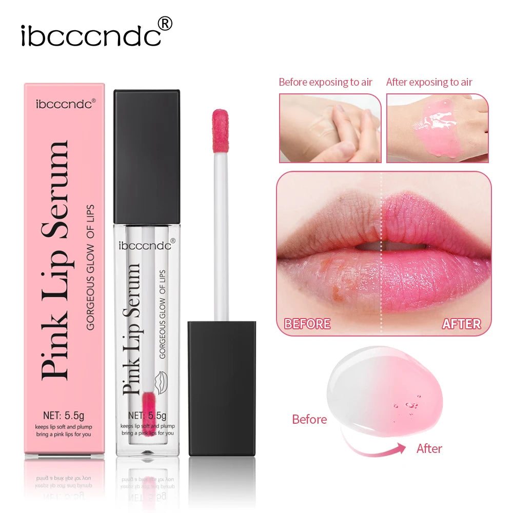 Pink Lip Serum Moisturizing Fresh Effective Reduce Pigmentation Exfoliating Plumper Sexy Care Cosmetics HIP