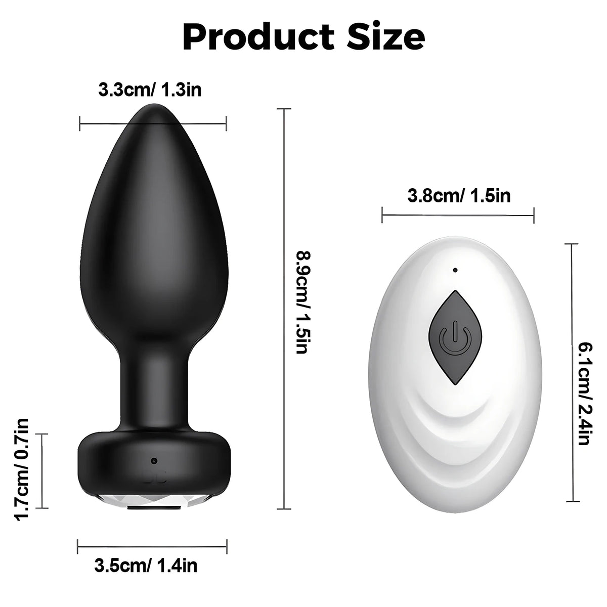 Silicone Vibrating Anal Plug – Remote Control Unisex Toy Vibrating Anal Plug HIP