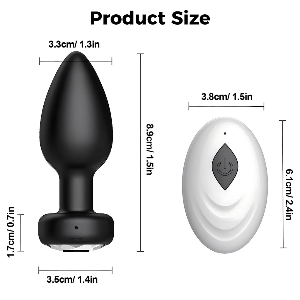 Silicone Vibrating Anal Plug & Clitoral Stimulator – Remote Vibrating Anal Plug HIP