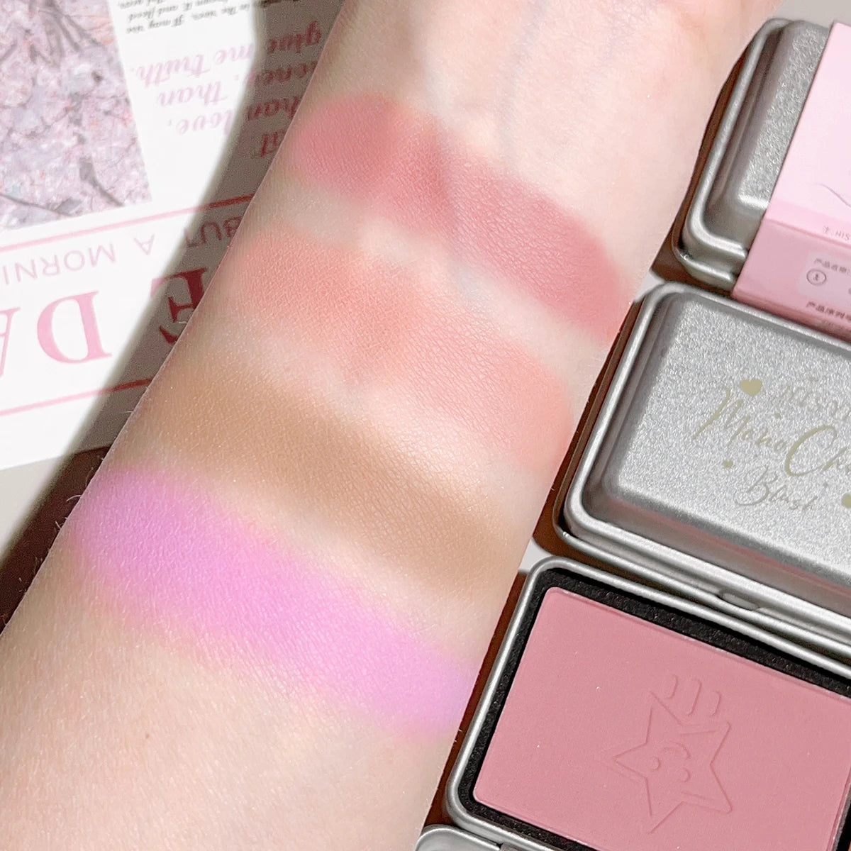 HISYI Matte Blush Powder – Nude Pink Fog Finish | 6g Powder Blush HIP
