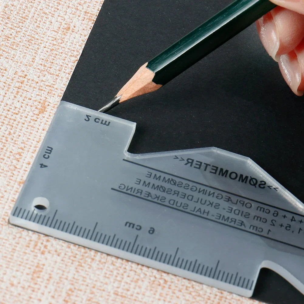 1pc Metal Measuring Gauge Quilting Ruler Hand Sewing Templates Ruler Sewing Gauge for Patchwork Sewing Tool Accessory HIP