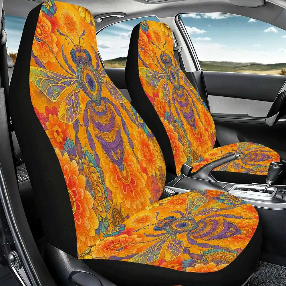 Bee Floral High-Back Car Seat Covers 2-Pack – All-Season Car Seat Covers HIP