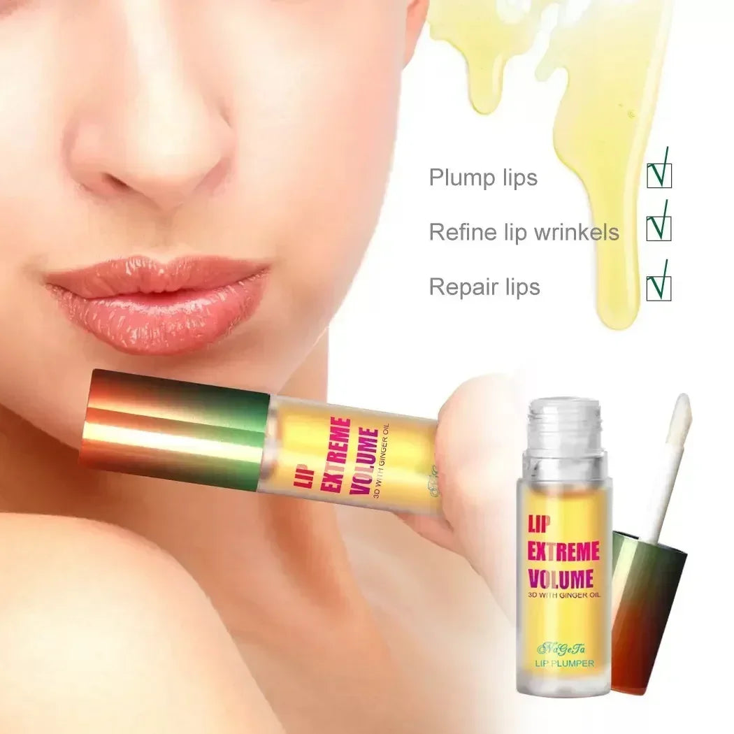 Ginger & Mint Lip Plumper Oil – Volumizing Lip Serum Lip Plumper Oil HIP