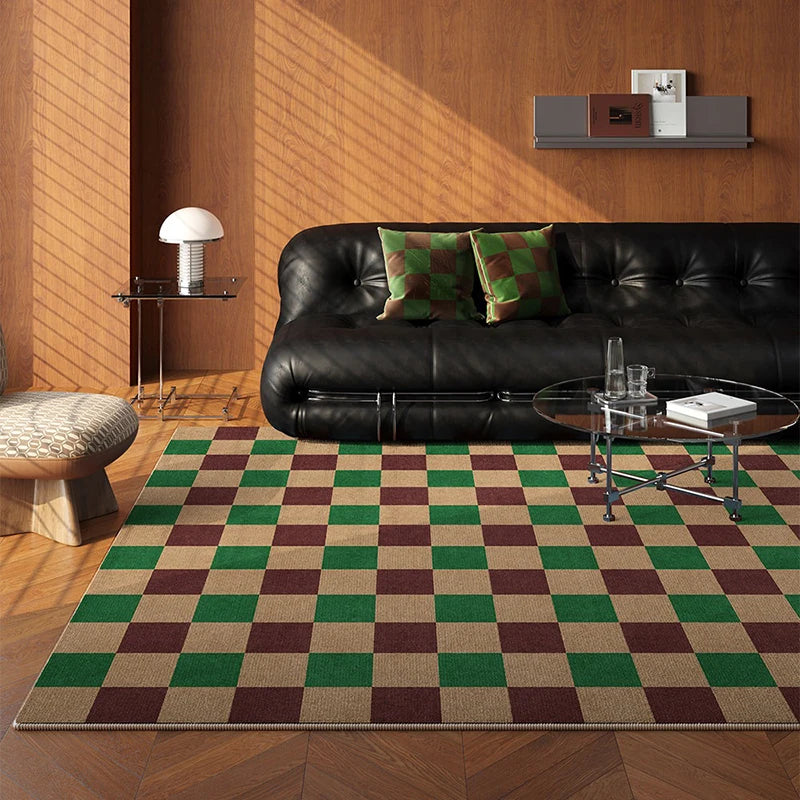 Soft Loop Fleece Area Rug – Geometric Retro Style Carpet Area Rug HIP GU6252-QD 120x160cm
