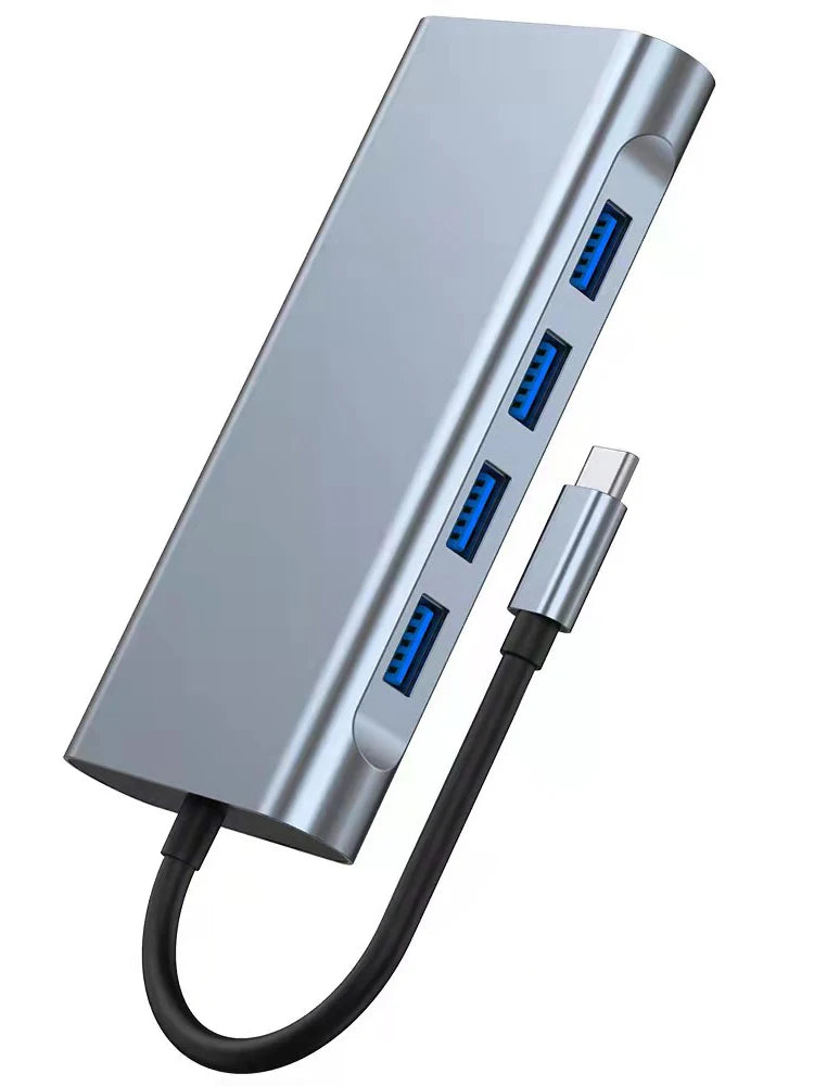 OULLX 11-in-1 USB-C Hub – HDMI 4K, VGA, RJ45, PD Charging USB-C Multiport Hub HIP