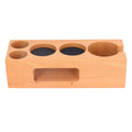 Wood Coffee Filter Tamper Holder Coffee Tamper Mat Stand Exquisite Card Slot Design for 2.3in Coffee Machine Handle Bracket HIP 58mm