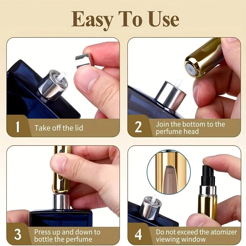 5-Pack 5ml Refillable Perfume Spray Bottles | Travel Atomizer Perfume Travel Atomizer HIP