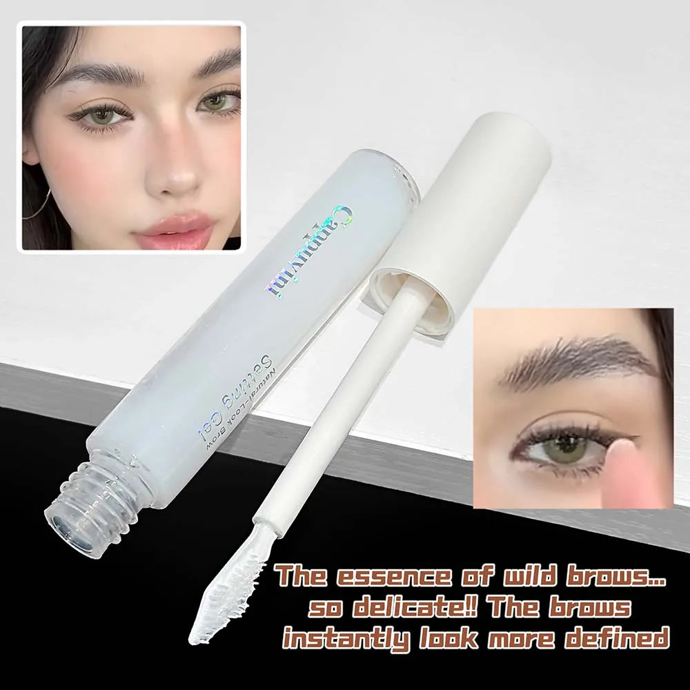 Waterproof 3D Wild Brow Gel Lasting Transparent Brows Styling Gel with Comb Brush Sculpt Fluffy Brows Styling Wax Cosmetics HIP