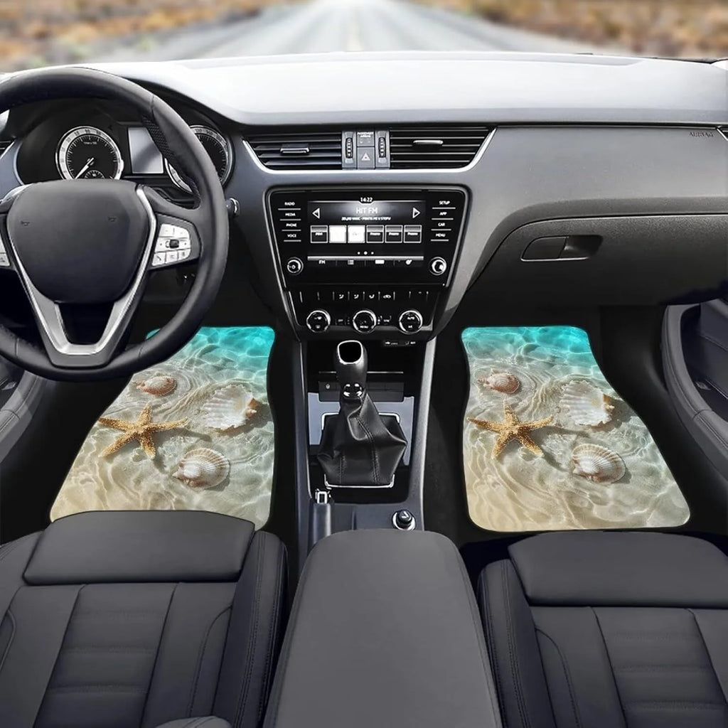 4-Piece Seashell Starfish Car Floor Mats – Universal Fit Car Floor Mats HIP