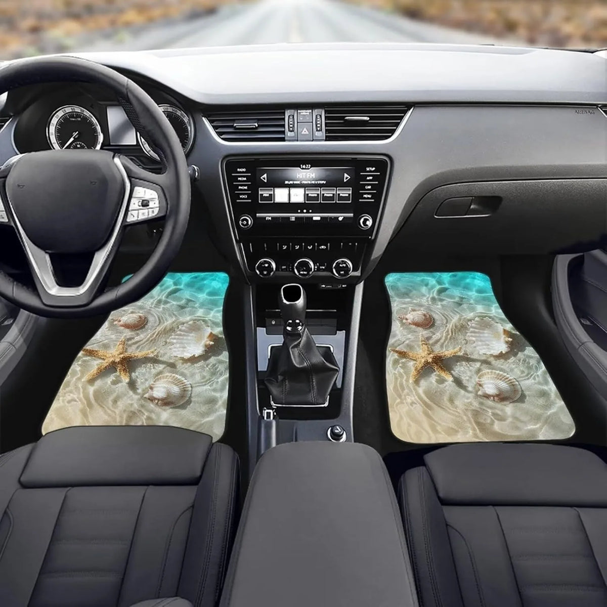 4-Piece Seashell Starfish Car Floor Mats – Universal Fit Car Floor Mats HIP