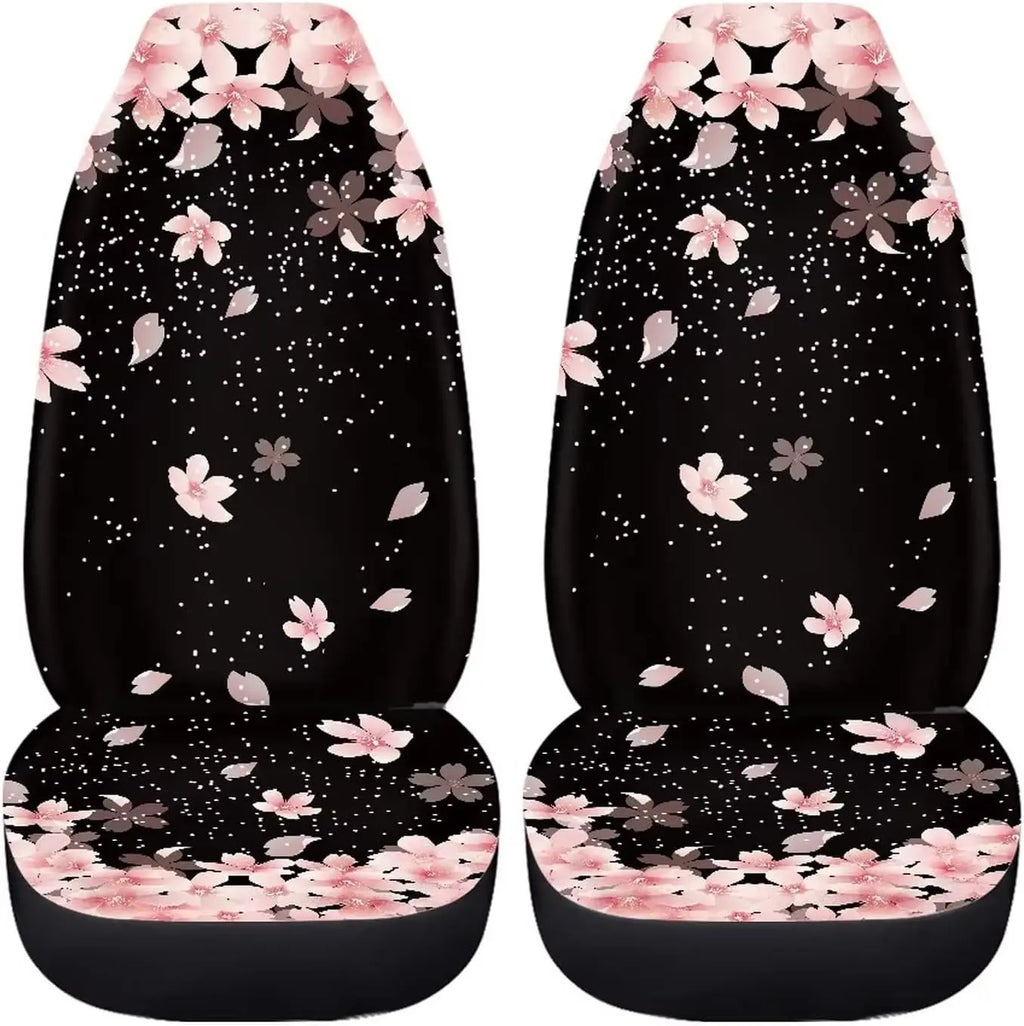 Cherry Blossom Car Seat Covers – 2 Front Bucket Seats Universal Car Seat Covers HIP 10