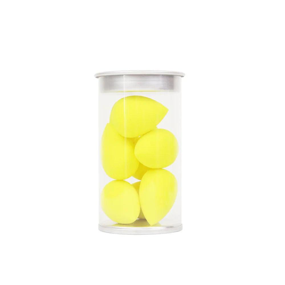 8Pcs Makeup Sponge Set Face Beauty Cosmetic Powder Puff for Foundation Cream Concealer Make Up Tool with Storage Box HIP YELLOW