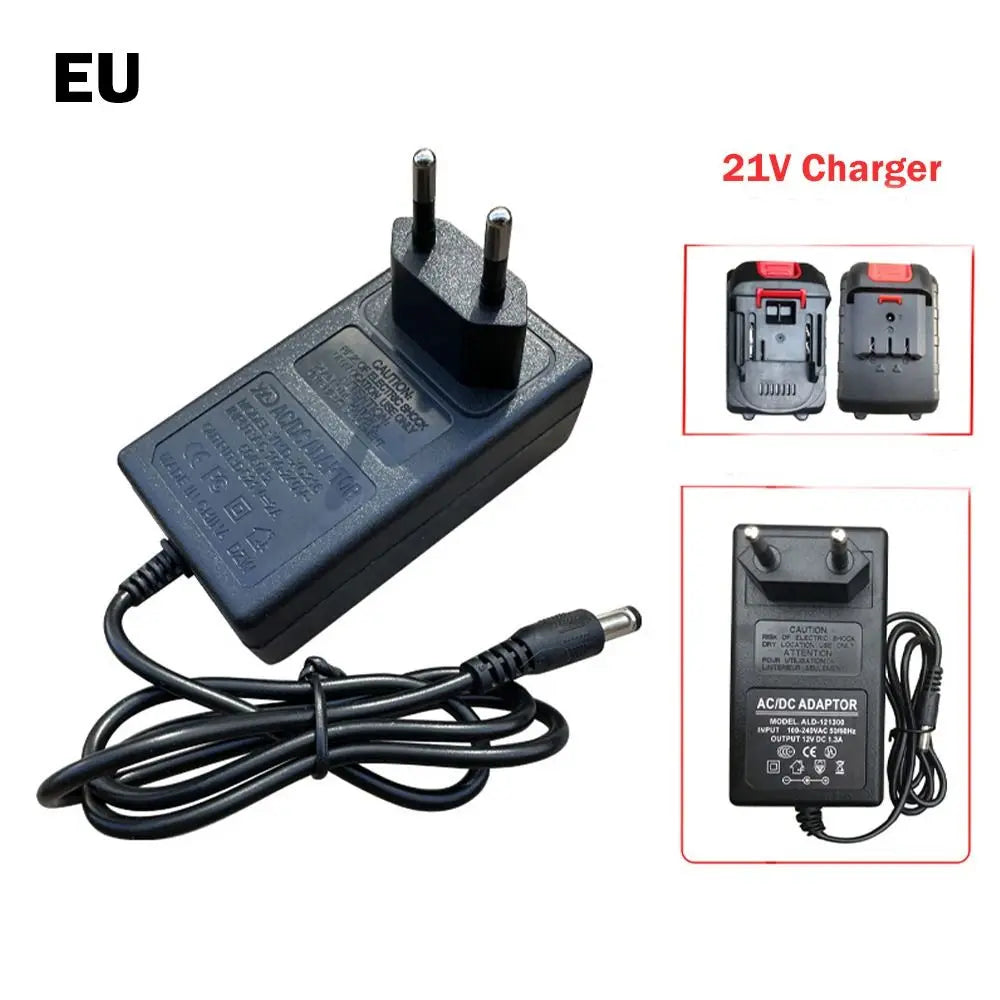 21V Lithium Battery Charger – Universal US/EU/UK/AU Plug 1A Power Tool Charger HIP
