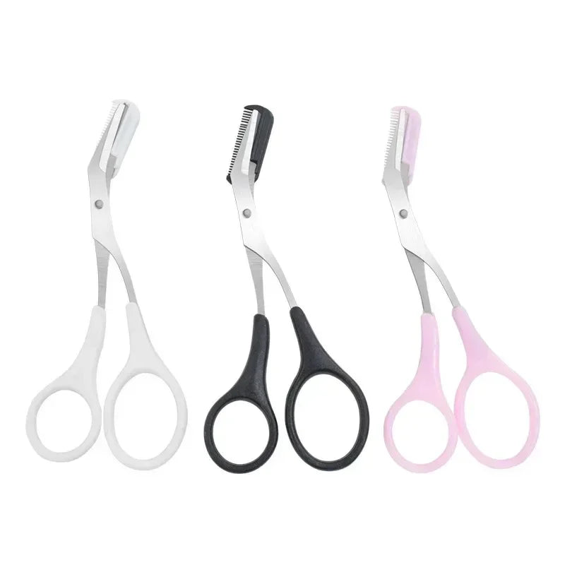 Stainless Steel Eyebrow Scissors with Comb – 1/3 Pc Kit Eyebrow Trimmer Set HIP 3pcs