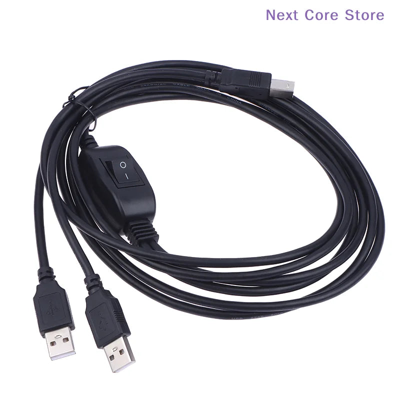 2-in-1 USB-A to USB-B Printer Splitter Cable – 2M 480Mbps USB Printer Cable HIP