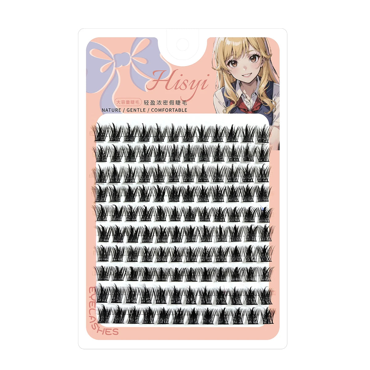 DIY Individual Cluster False Eyelashes – Natural Voluminous Look Individual Cluster Lashes HIP 3901-ten rows