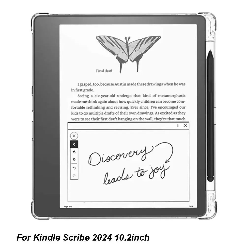 Kindle Scribe 2nd Gen 2024 10.2" Shockproof TPU Clear Case Tablet Protective Case HIP