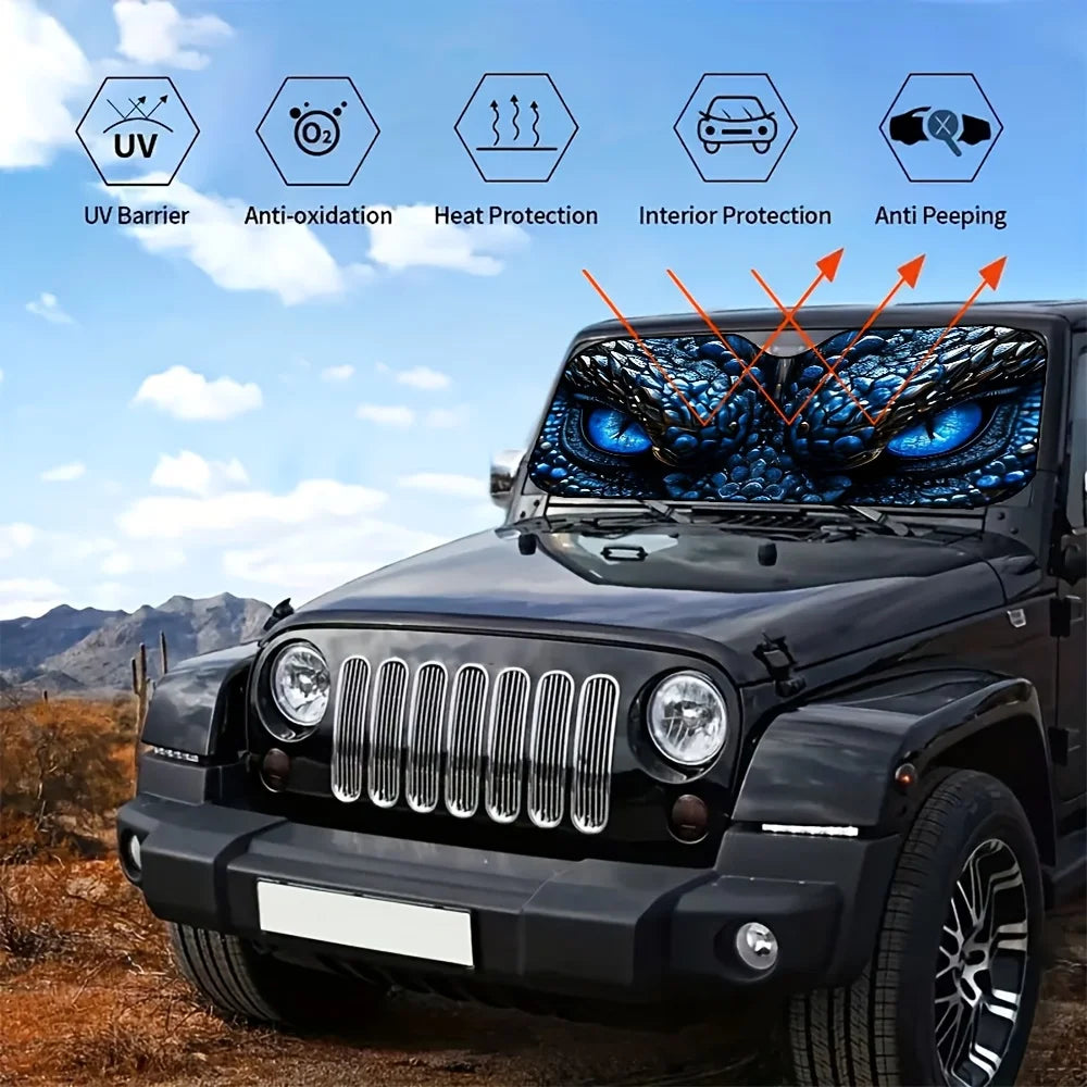 Dragon Glacier Universal Car Sunshade – UV Windshield Cover Car Windshield Sunshade HIP