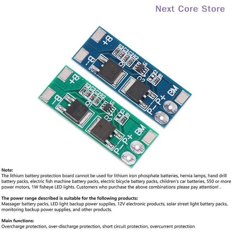 2S 8A Li-ion BMS PCM Protection Board 6.4V–8.4V 15A Battery Protection Board HIP
