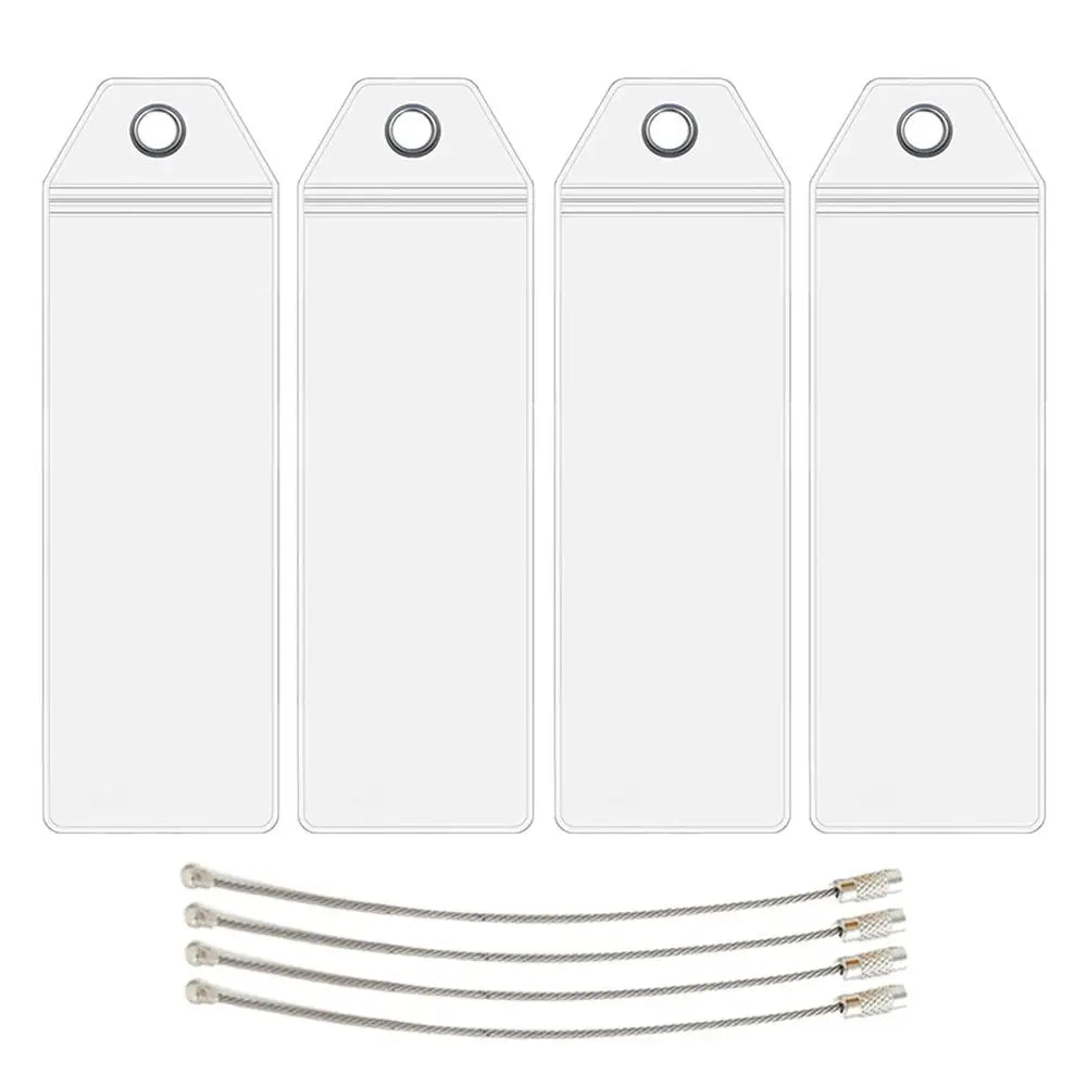 Cruise Luggage Tag Holders with Steel Loops – 4-Pack Luggage Tag Holders HIP Rose Gold
