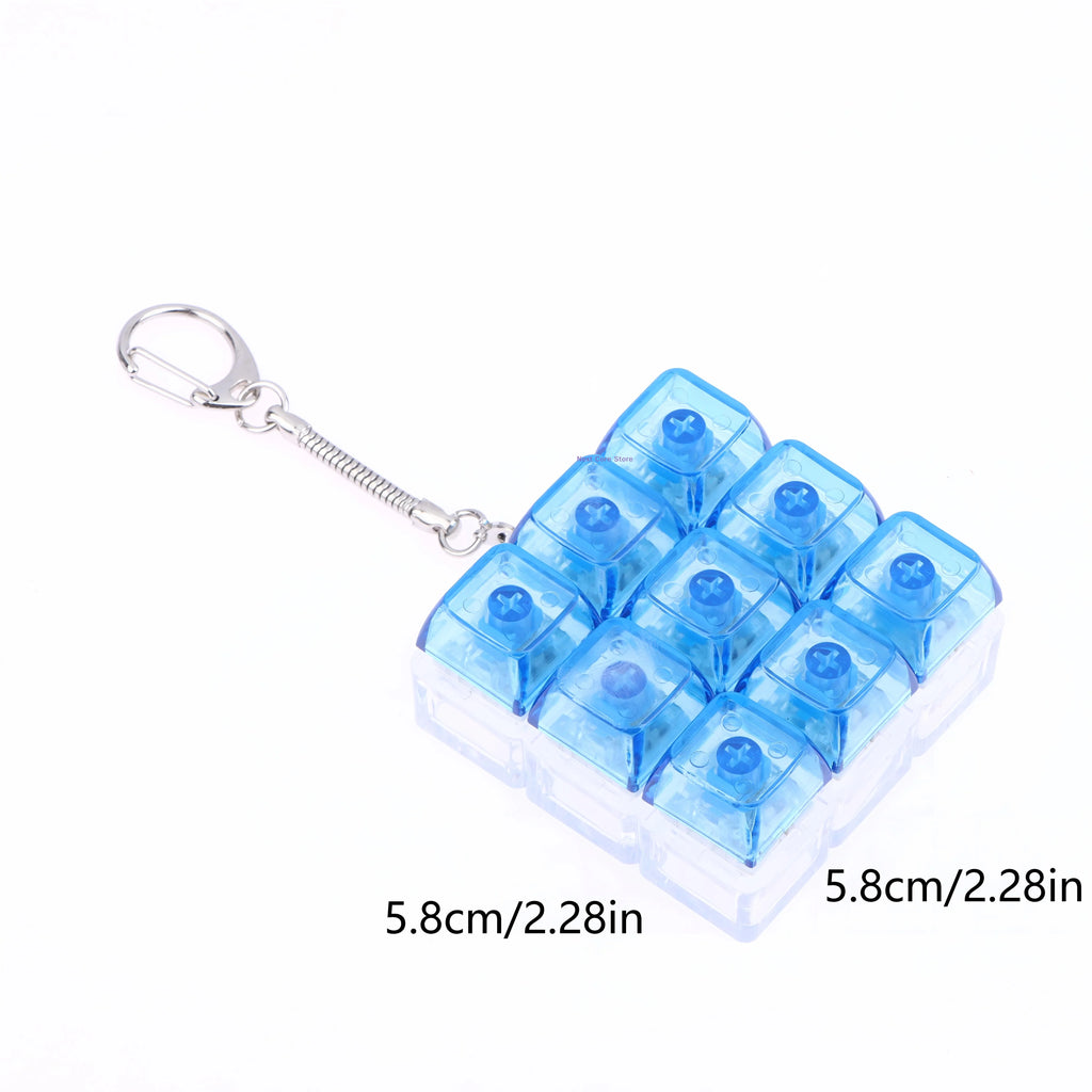 9-Key Mechanical Keyboard Keycap Fidget Toy & Keychain Fidget Novelty Toy HIP