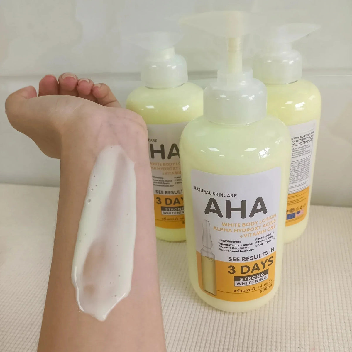 500ml Brightening Body Lotion – Vitamin C, E & Hyaluronic Acid Brightening Body Lotion HIP