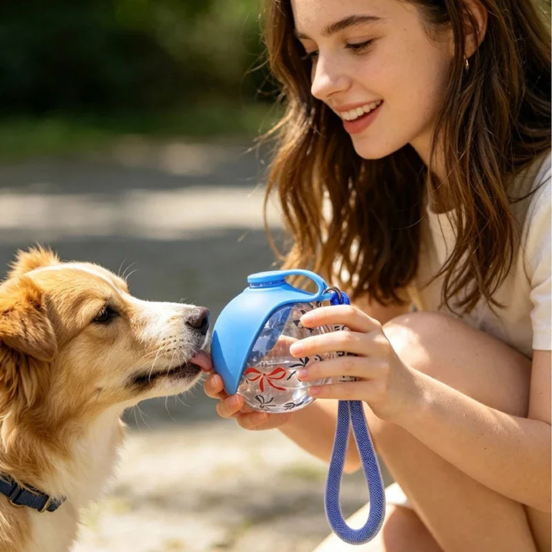 2-in-1 Leak-Proof Portable Dog Water Bottle 285/545ml Dog Water Bottle HIP