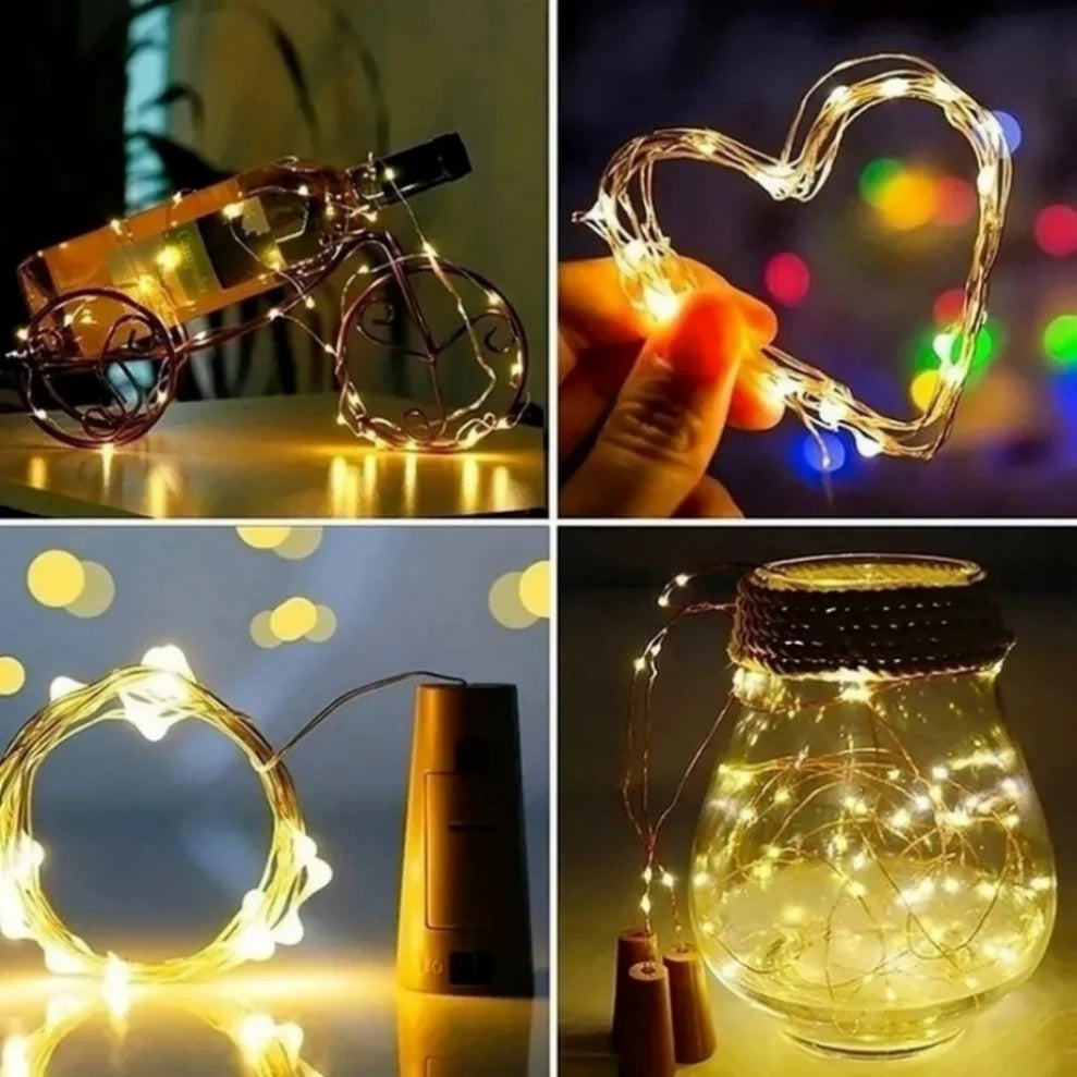 Cork LED String Lights for Wine Bottles – 1M 2M 3M Fairy Lights LED Bottle String Lights HIP