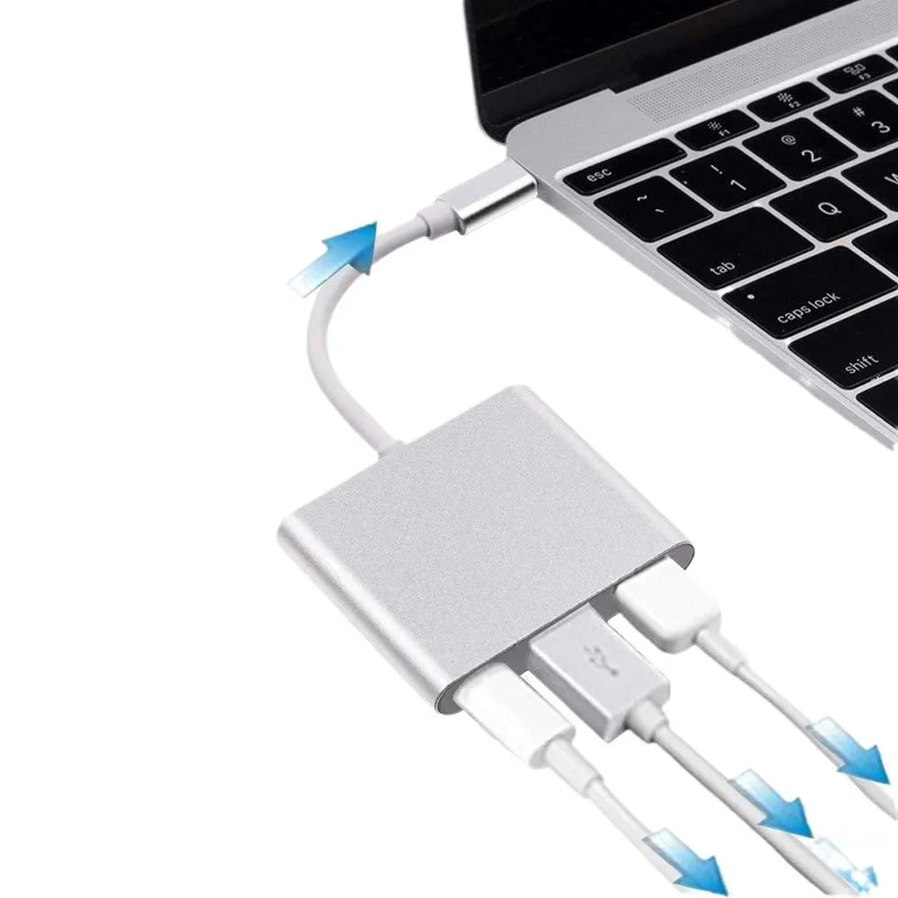 4K USB-C to HDMI Adapter – USB 3.0 Hub & 60W Charging USB-C Multiport Adapter HIP