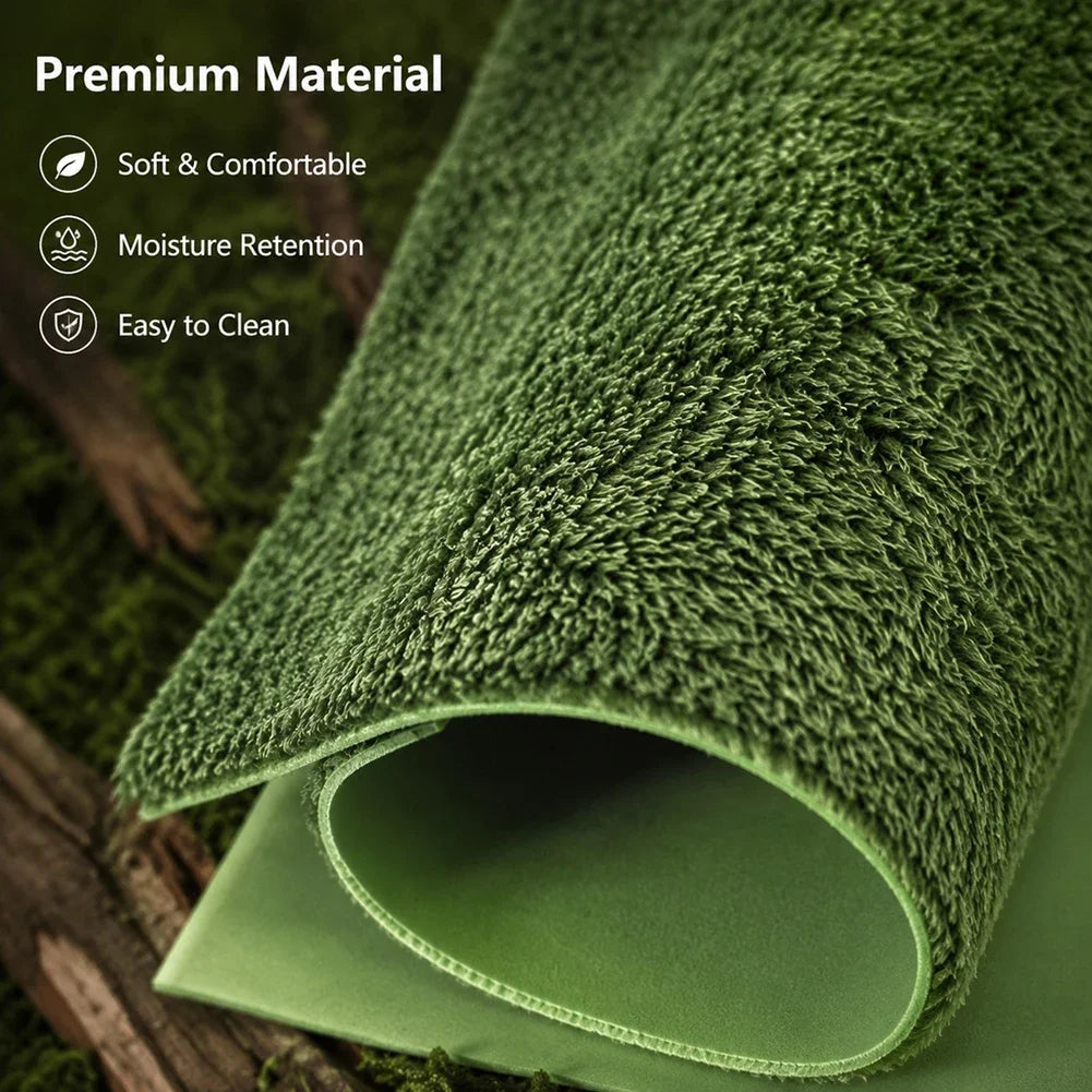 Soft Liner Fake Lawn for Gecko Frog Tortoise Lizard Snake Rainforest Reptile Carpet Washable Moss-Like Mat Moisture-Retaining HIP