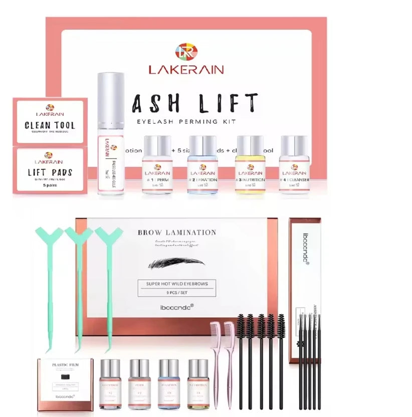 Pro Brow Lift Perming Eyebrow Lifting Brow Lamination Kit with Cling Film Nutrition Keratin Perming Lotion for Home Use HIP Eyebrow and eyelash