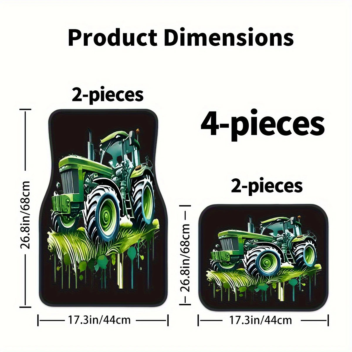 4-Piece All-Weather Car Floor Mats – Non-Slip Heavy-Duty Liners Car Floor Mats HIP