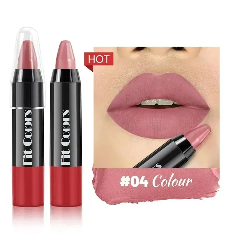 Mirror Moisturizing Crayon Lip Gloss Stick Lasting Waterproof Matte Lipstick Non Stick Cup Jelly Tint Lip Balm Liner Pen Makeup HIP 04 Matte